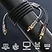 KabelDirekt – RCA/Phono Y Cable – 10ft Long – 1 to 2 RCA/Phono, Stereo Audio Cable (Coax, Male/Male Plugs, Analog/Digital, Adapter for subs/amps/Hi-Fis/Home Theater/receivers, Black)