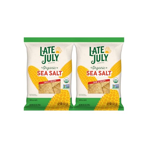 Image of Late July Sea Salt Organic Tortilla Chips, 10.1 Oz Bag (Pack of 2)