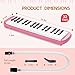 CAHAYA Melodica 32 Keys Double Tubes Mouthpiece Air Piano Keyboard Musical Instrument with Carrying Bag 32 Keys, Pink, CY0050-3