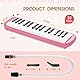 CAHAYA 32 Tasten Melodica für Kinder Melodica Instrument mit Tragetasche geeignet für Anfänger Studenten, musikalisches Geschenk für Jungen und Mädchen, Rosa CY0050-3