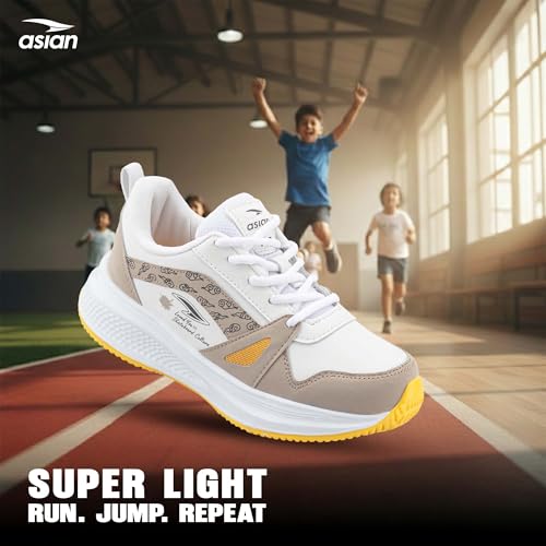 Image of ASIAN Adventure-56 Kids Running Shoes | Stylish Sports Sneakers with Memory Foam, Breathable Mesh Shoes | Anti-Slip Grip Sole for Daily Use, School & Travel