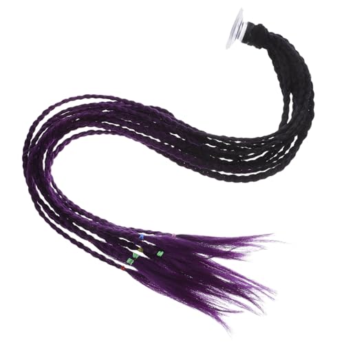 LOORGVEL グラデーションの軽量吸盤付きヘルメット装飾辮子 ロングブレイドエクステンション バイク スクーター用女子向けヘルメットアクセ