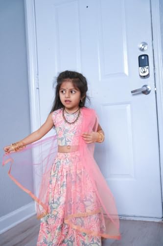 Girls Wedding Ethnic Western Wear Rayon Printed Readymade Traditional Lehenga Blouse And Dupatta Choli4