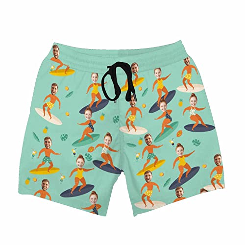 Personalized Face Swim Trunks Custom Face Men Swim Short Funny Beach Shorts for Men Gift for Dad Boyfriend Husband2