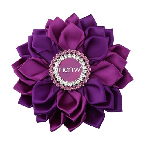 Image of CENWA Sorority Brooch Gift for Women Purple Flower Brooch Pin Sisterhood Sorority Jewelry