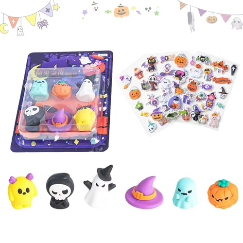 Gomas de Borrar,Borrador Para Niños,Gomas de Borrar Divertidas,Goma de borrar de rompecabezas de cubos,para Recompensas de Escuela,Oficina,Regalos Fiesta de Halloween Cumpleaños