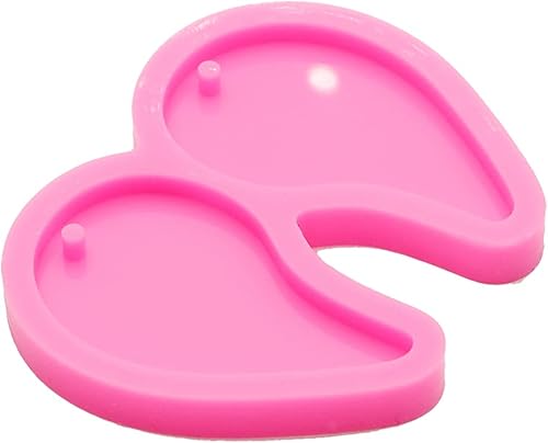 Miniatura 3 de Moldes de silicona de resina brillante para aretes brillantes en forma de coma, para bricolaje, joyería de moda, moldes de resina epoxi, hechos a