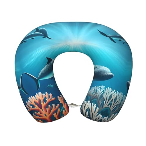 Almohada de espuma viscoelástica de viaje U miniatura 1