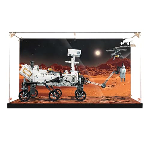 Expositor acrílico para Lego 42158 Technic NASA Mars Rover Perseverance Space, Science Discovery SE, almacenamiento y organización a prueba de polvo de caja de exhibición para modelo Lego (solo