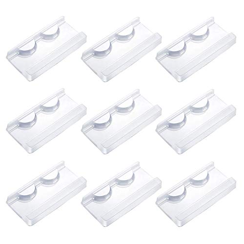 Plateaux pour faux cils transparents en plastique lot de 25 pièces rectangulaires