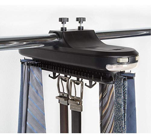 Halawaka Electric Motorised Tie Rack Automatic Revolving Tie Rack And Belt Rack Holds Up To 64 Ties, Revolving Closet Organizer & Neck Tie Storage Caddy Display For Men's Accessories #TOP1