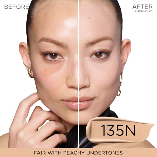 Image of Lancome Teint Idole Ultra Wear Natural Matte Foundation- Longwear, Medium-Full Coverage, Natural Finish, Waterproof & Hydrating - 135N (Fair to Light Skin with Neutral /Peachy Undertones), 1 Fl Oz