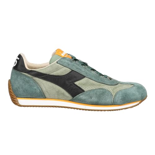 Diadora Mens Equipe Suede Sw Perforated Lace Up Sneakers Shoes Casual - Green