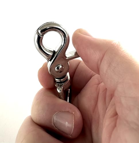 2er Set - 360 Grad Scherenkarabiner – Vielseitige Snaps für Zügel und Leinen. Für Pferde und Hunde sowie Outdoor-Aktivitäten (Verchromt)