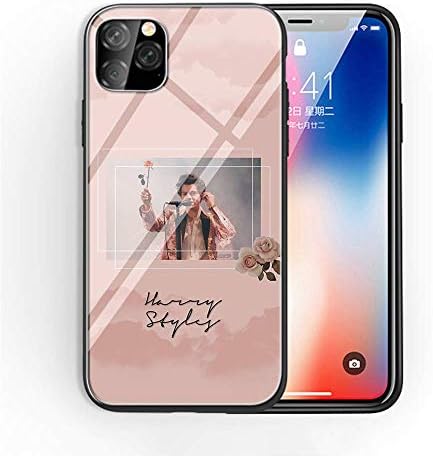 for iPhone Xs Max Tempered Glass Phone Case A-134 One Direction Tattoos Harry Styles Soft Silicone TPU Cover