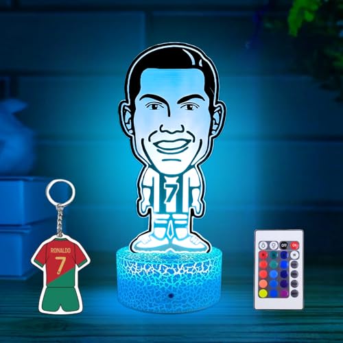 Nocles CRISTIANO RONALDO Lámpara decorativa mesita de noche regalos jugador de...