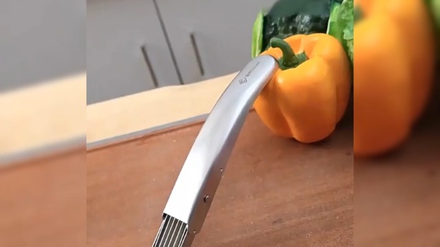 Cortador de vegetales de acero inoxidable, ergonómico miniatura 7