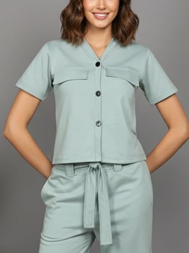 Image of CHKOKKO Women Jogging Suit Casual Summer Track Suit Co-Ord Set