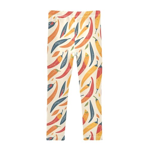 KLL Hot Chili Peppers Seamless Pattern Toddler Girl Cotton Pants Fashion High Waisted Dance Pants Running2