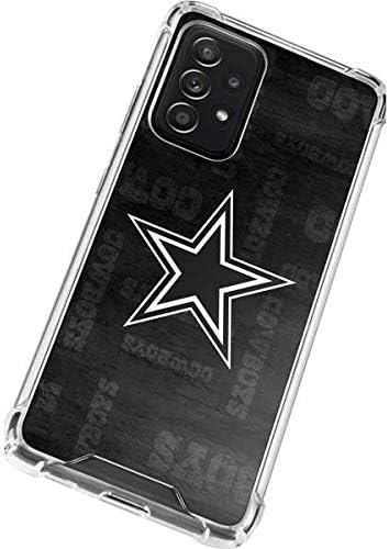 Skinit Clear Phone Case Compatible with Galaxy A52 5G - Officially Licensed NFL Dallas Cowboys Black & White Design