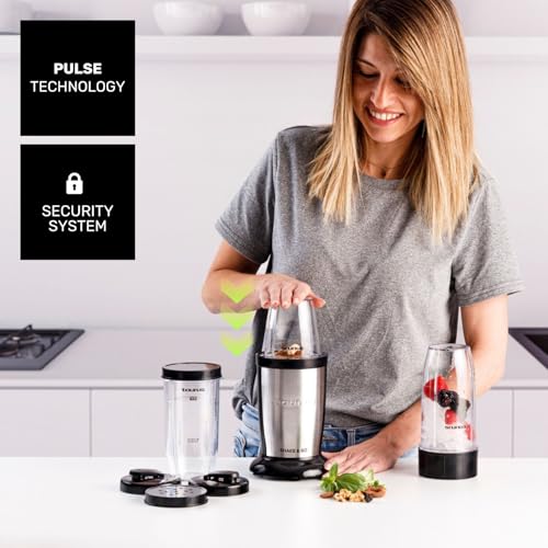 Taurus - Batidora Shake & Go 800W | 2 Vasos Portátiles 500ml | Picador 150ml | Cuchillas Intercambiables | Pulse Technology | Apta para Lavavajillas | Base Antideslizante | Sistema de Seguridad - imagen 4