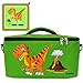 Produktbild PUNALU Tasche für Toniebox inkl. Schutzfolie passend für Toniebox, Platz für 30 Tonies, Ladegerät und Kopfhörer, Set Toniebox Tasche + Toniebox Aufkleber (grün Dinosaurier T-Rex)