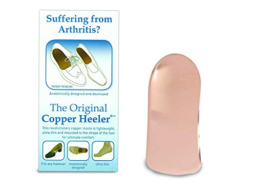 Original Copper Heeler Revolutionary Copper Insoles for Men and Women - Arthritis Relief Healer Lightweight Ultra Thin and Ultimate Comfort Foot Half Insole for Shoes - Fits Size 6-9