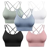 【Bra Sujetador deportivo de buen impacto】 Las correas dobles y el dobladillo ancho reducirán la presión al recoger el busto, lo protegerán del daño en los ejercicios.