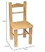 Acan Silla clásica Infantil de Madera Natural 58 x 27 x 23.5...