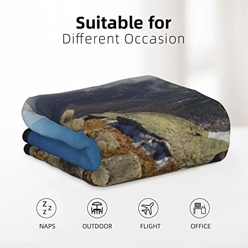 Couverture flanelle lit canapé bureau Mountain Peak Top durable