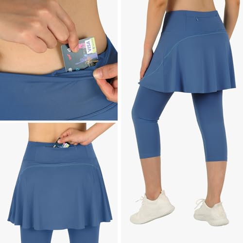 Image of ANIVIVO Skirted Legging for Women, Yoga Legging with Skirts &Women Tennis Leggings Clothes Pockets