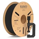 ELEGOO Carbon Fiber PLA Filament 1.75mm Black 1KG, PLA-CF Strong Matte 3D Printer Filament Dimensional Accuracy +/- 0.02mm, 1kg Cardboard Spool(2.2lbs) for Most FDM 3D Printers