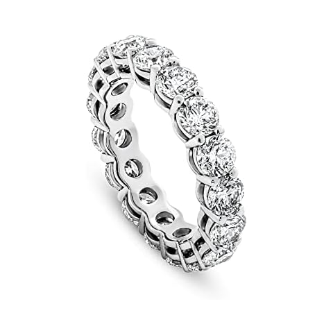 FRIENDLY DIAMONDS 5 Carat Lab Grown Diamond Eternity Band 14K White Gold Cover