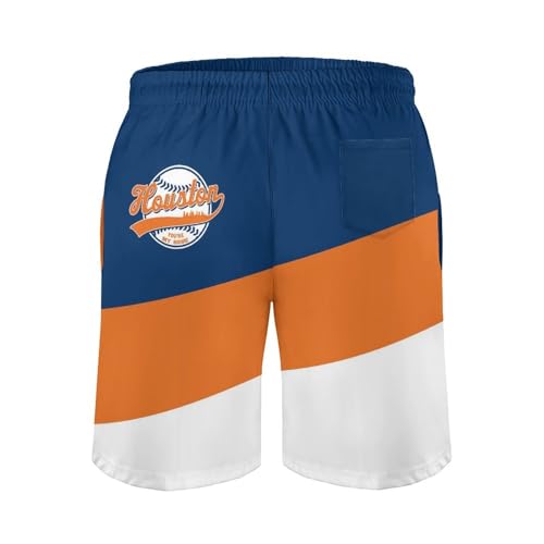 Men's Baseball Beach Shorts Casual Surf Swim Trunks Beachwear Fans Summer Quick Dry Board Shorts Pants Gifts with Pockets3