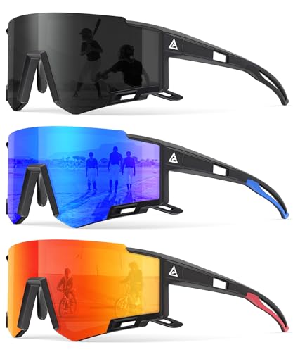CIFOYA 3 Pack Kids Polarized Sunglasses Youth Baseball