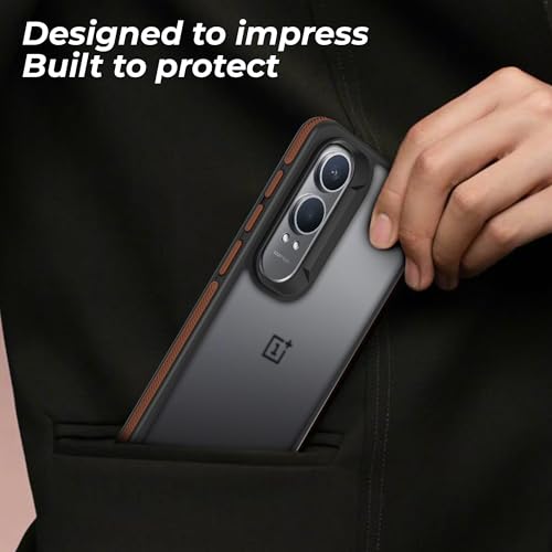 Image of A rtistque Frosted Ultra Matte Back Cover Case for OnePlus Nord CE 4 Lite 5G | Smooth Sides with Grip | Stylish Protective Design | Raised Camera Edges Polycarbonate;Thermoplastic Polyurethane - Brown