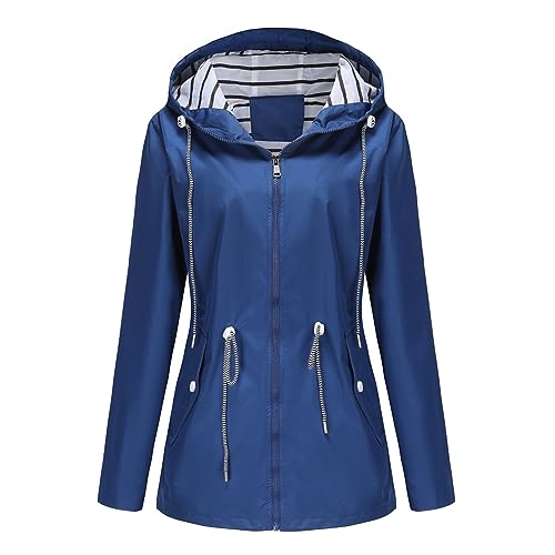 Chubasqueros para mujer cortavientos chaquetas impermeables invierno rosa 2