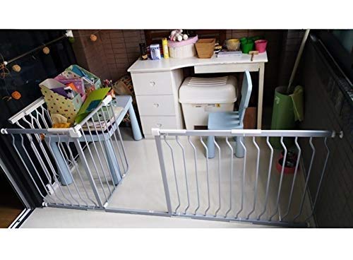 Haustierschutzgitter – Laufgitter für Hunde und Haustiere – verstellbare Indoor-Zäune für Hunde & Katzen – Türstopper & Treppengitter – Höhe 93–99 cm – Sichere Haustiereindämmung
