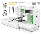 Máquina de Bordar, 110 V-220 V/45 W, 650 Pontos por Minuto, Maquina de Bordar, com Dois Bastidores de Bordado, com 96 Padrões Integrados