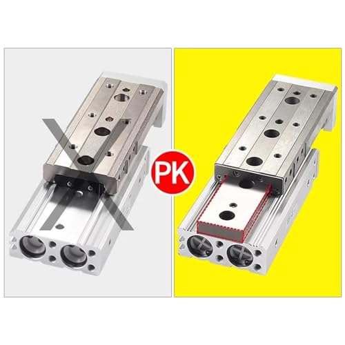 Cilindro neumático de aire deslizante de doble varilla con variantes de 6mm a 25mm 5
