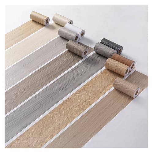 Frises murales imitation bois rouleau adhésif lavable pour plinthes de salon