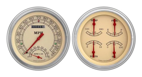Classic Instruments CH51VT62-LS Vintage Direct Fit Gauge Package LS Swap Fits 1951-1952 Chevy Car