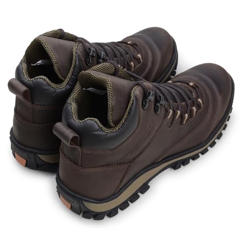 Bota Coturno Masculino Adventure Airsoft Estilo Militar Em Couro (40, Café)