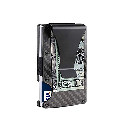 Hengqiyuan Carteira porta-cartões, carteira masculina inteligente minimalista fina para cartão, port