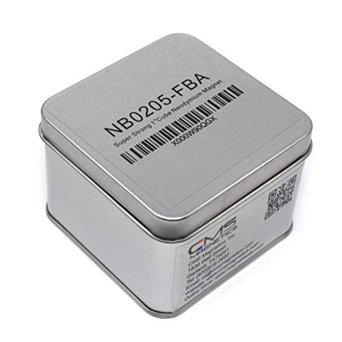 CMS Magnetics 1-Inch Neodymium Cube Magnet | Strong NdFeB Rare Earth Magnet with Triple Ni-Cu-Ni Coating | Durable & Powerful for Industrial, DIY & Educational Use, Safe Keeper Included