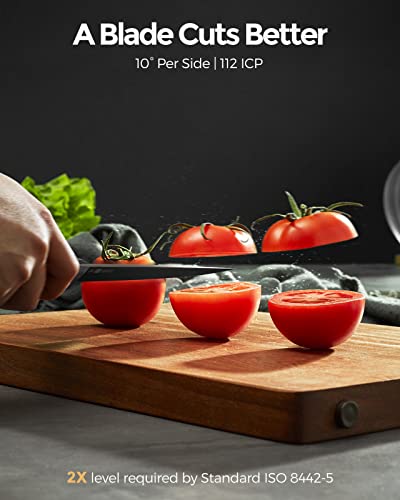 Knife Set With Built-In Sharpener Block, Ipurehome® Kitchen Knife Set With Block, Professional 13 Pcs High Carbon Stainless Steel Block Knife Set With 4 Steak Knives, 1 Peeler, 1 Scissor, Wood Handles #TOP4