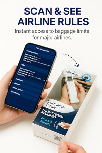 Luggage Scale, Battery Free (Shake to Charge) Digital Travel Weigher, 110 lb / 50 kg Capacity, Portable Handheld Suitcase and Baggage Weigher with LCD Display, Tare, Auto Off, Airline Travel2