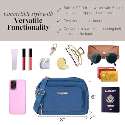 Image of Baggallini Triple Zip with Front Wallet /Trifecta RFID Wallet Crossbody