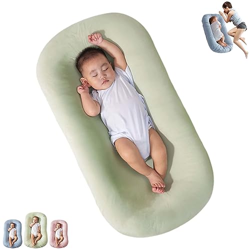 Image of Saanerueen Baby Lounger, Baby Lounger for Newborn, Portable Infant Loungers for Rest & Activity (Green)