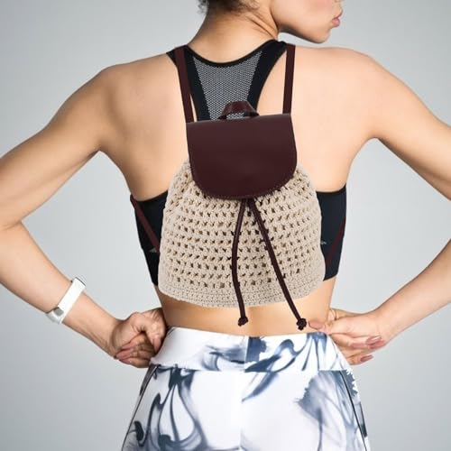 Mochila de poliéster PU boho de gran capacidad marca CANIGHT para mujer 4